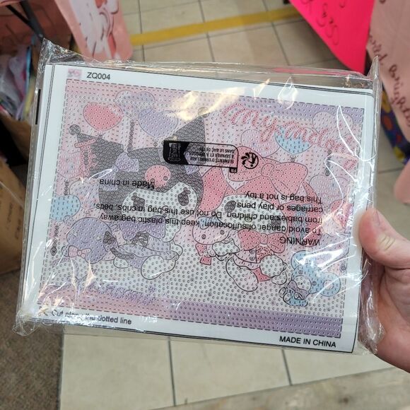 Brand New DIY Kuromi & My Melody Diamond Beads Art With Frame - Picture 2 of 8